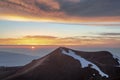 Mauna Kea summit at sunset, Hawaii Royalty Free Stock Photo