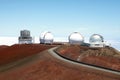 Mauna Kea telescopes , Big Island, Hawaii,USA Royalty Free Stock Photo