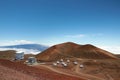 Mauna Kea telescopes , Big Island, Hawaii,USA Royalty Free Stock Photo