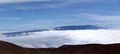 Mauna Loa viewed from Mauna Kea Royalty Free Stock Photo