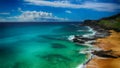 Aerial Shoot, Hawaii, Island Oahu, Honolulu, Pacific Ocean, Kahauloa Cove, Hanauma Bay, Maunalua Bay Royalty Free Stock Photo