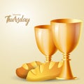 Maundy Thursday vector illustration