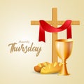 Maundy Thursday vector illustration