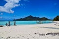 Maupiti beach, Tahiti island, French polynesia, close to Bora-Bora