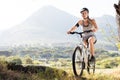 Maure woman cycling Royalty Free Stock Photo