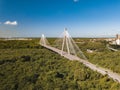 Mauricio Baez Bridge surrounded by greenery on a sunny day in the Dominican Republic Royalty Free Stock Photo