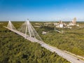 Mauricio Baez Bridge surrounded by greenery on a sunny day in the Dominican Republic Royalty Free Stock Photo