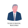 Mauricio Macri portrait illustration