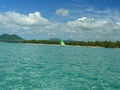 Mauricius sea blue sky Royalty Free Stock Photo