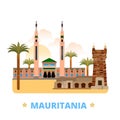 Mauritania country design template Flat cartoon st Royalty Free Stock Photo