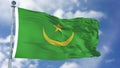 Mauritania Flag in a Blue Sky