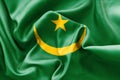 Mauritania Flag Rippled Effect Illustration
