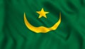 Mauritania flag waving symbol country Africa