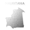 Mauritania polygonal vector map.