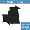 Mauritania vector map with title
