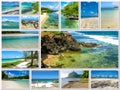 Mauritius aerial view collage