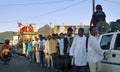 MAURITIUS - APRIL 28, 2012: festive procession of the Hare Krishnas