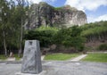 MAURITIUS - APRIL 28, 2012: International Slave Route Monument At the foot of the Le Morne Brabant Mountain, Mauritius