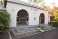 MAURITIUS - APRIL 26, 2012: stylized antique railway station in a park in Mauritius Royalty Free Stock Photo