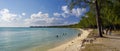 The beautiful exotic Mont Choisy Public Beach - one of the most famous beach on Mauritius island