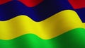 Mauritius background waving flag means patriotic pride - video animation loop