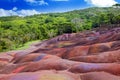 Mauritius.Chamarel-seven-color lands. Royalty Free Stock Photo