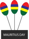 Mauritius Day colorful vector icon.