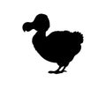 Mauritius Dodo silhouette prehistoric bird extinct animal