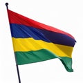 Mauritius Flag Waving on the wind