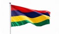 Mauritius Flag Waving on the wind