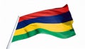 Mauritius Flag Waving on the wind