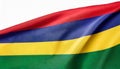 Mauritius Flag Waving on the wind