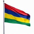 Mauritius Flag Waving on the wind