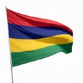 Mauritius Flag Waving on the wind