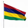 Mauritius Flag Waving on the wind