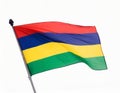 Mauritius Flag Waving on the wind