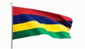 Mauritius Flag Waving on the wind