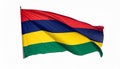 Mauritius Flag Waving on the wind