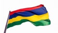 Mauritius Flag Waving on the wind