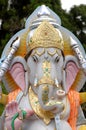 Hindu Temple, Sacred Grand Bassin lake,Detail of the statue of Ganesha