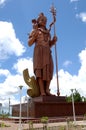 Hindu Temple, Sacred Grand Bassin lake, Detail of the statue of Shiva Royalty Free Stock Photo