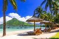Mauritius island. Flic en Flac beach and resort Royalty Free Stock Photo