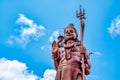 Mauritius Island - 30.10.2021: Shiva statue at Grand Bassin temple, the world's tallest Shiva temple, it is 33 meters Royalty Free Stock Photo