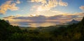 Mauritius panorama at sunset Royalty Free Stock Photo