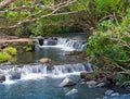 Mauritius. Small falls in Valley of 23 colors of the Earth Royalty Free Stock Photo