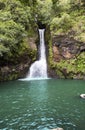 Mauritius. Small falls in Valley of 23 colors of the Earth park in Mare-aux-Aiguilles Royalty Free Stock Photo