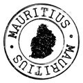 Mauritius Stamp Postal. Map Silhouette Seal. Passport Round Design. Vector Icon. Design Retro Travel.