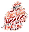 Mauritius top travel destinations word cloud