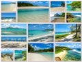 Mauritius tropical beaches collage