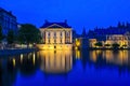 Mauritshuis with Het Torrentje at twilight Royalty Free Stock Photo